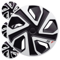Kołpaki samochodowe 17" ST czarno-srebrne 4 sztuki do felg stalowych - sportowy design
