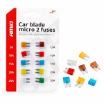 Bezpieczniki Samochodowe płytkowe MICRO2 Zestaw 10 sztuk 5A-30A Blister