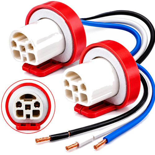 2x Gniazdo Ceramiczne Żarówki HB1 HB5 9004 9007 12V 24V Oprawa Wtyczka Kostka