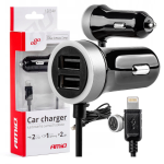Ładowarka Samochodowa USB 2x USB Lightning iPhone 2.4A 12/24V
