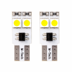 Żarówki LED W5W T10 CANBUS M-Tech 12V 4xSMD5050 Retrofity – Białe Boczne Diody