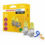 Żarówki halogenowe H3 M-Tech 12V 55W RETRO Powertec Żółte do zabytkowych aut GOLD