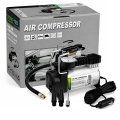 Kompresor Samochodowy 12V 150 PSI 30 l/min Metalowy Pompka Do Kół z Manometrem + Końcówki